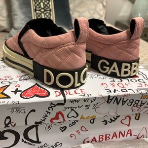 D&G Pink Quilted Women's Sneakers